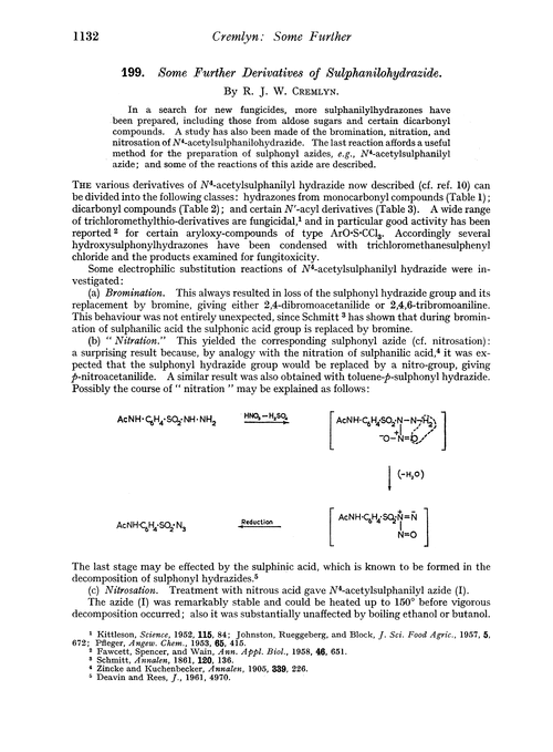 199. Some further derivatives of sulphanilohydrazide