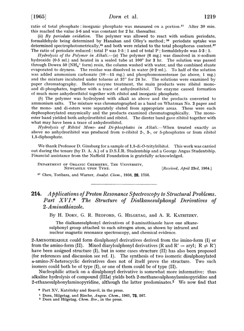 214. Applications of proton resonance spectroscopy to structural problems. Part XVI. The structure of dialkanesulphonyl derivatives of 2-aminothiazole