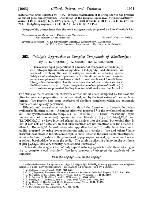 353. Catalytic approaches to complex compounds of rhodium(III)