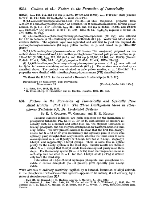 434. Factors in the formation of isomerically and optically pure alkyl halides. Part IV. The three dealkylation steps in phosphorus trihalide (Cl, Br, I)–alcohol systems