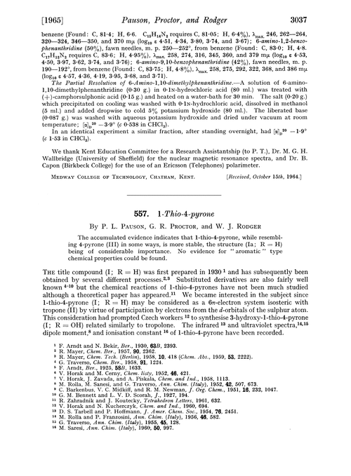 557. 1-Thio-4-pyrone