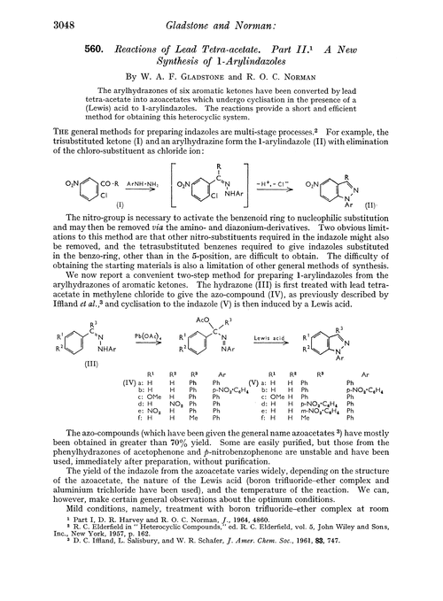 560. Reactions of lead tetra-acetate. Part II. A new synthesis of 1-arylindazoles