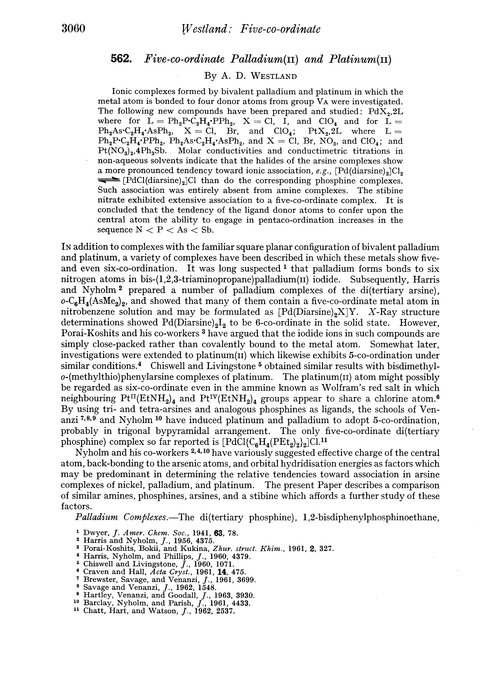 562. Five-co-ordinate palladium(II) and platinum(II)