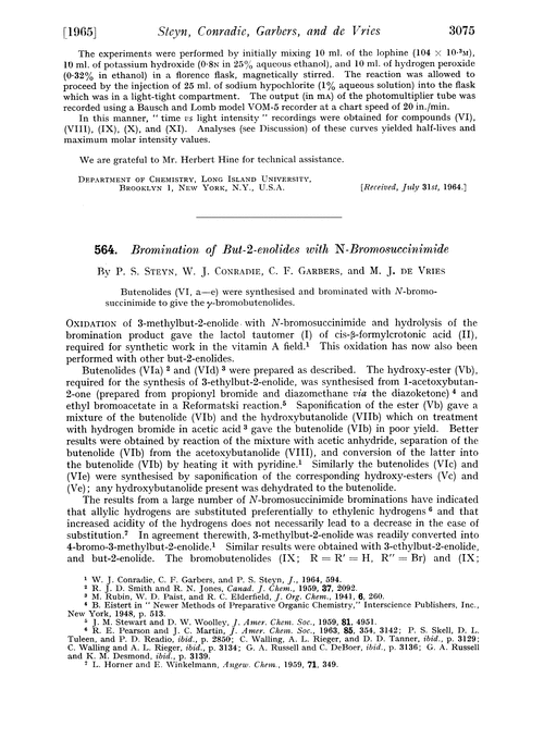 564. Bromination of but-2-enolides with N-bromosuccinimide