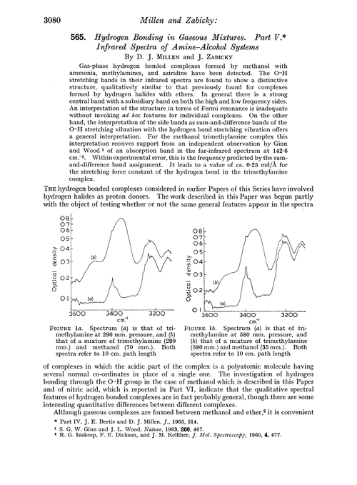 565. Hydrogen bonding in gaseous mixtures. Part V. Infrared spectra of amine–alcohol systems