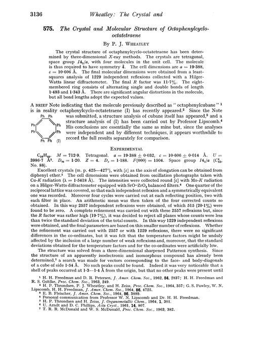 575. The crystal and molecular structure of octaphenylcyclo-octatetraene