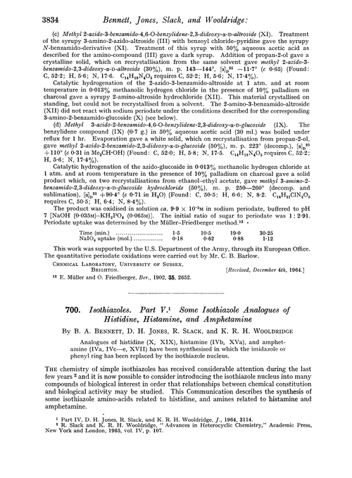 700. Isothiazoles. Part V. Some isothiazole analogues of histidine, histamine, and amphetamine