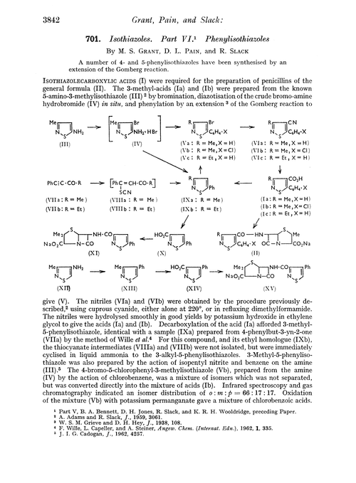 701. Isothiazoles. Part VI. Phenylisothiazoles