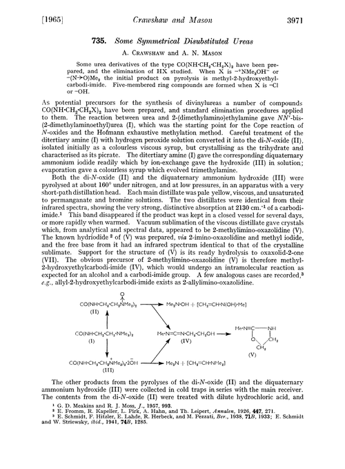 735. Some symmetrical disubstituted ureas