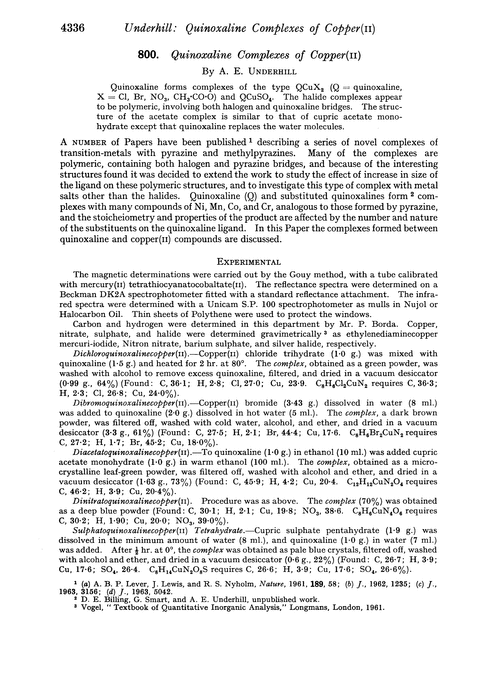 800. Quinoxaline complexes of copper(II)