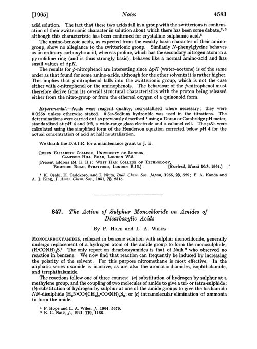 847. The action of sulphur monochloride on amides of dicarboxylic acids