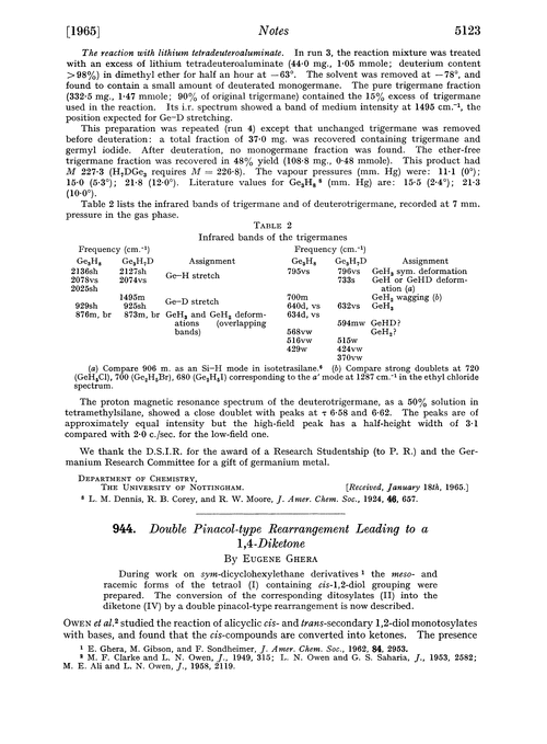 944. Double pinacol-type rearrangement leading to a 1,4-diketone