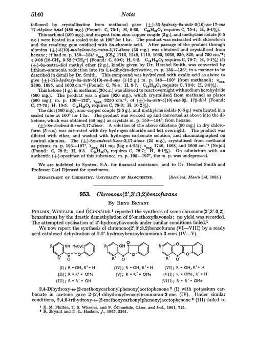 953. Chromono(2′,3′:3,2)benzofurans