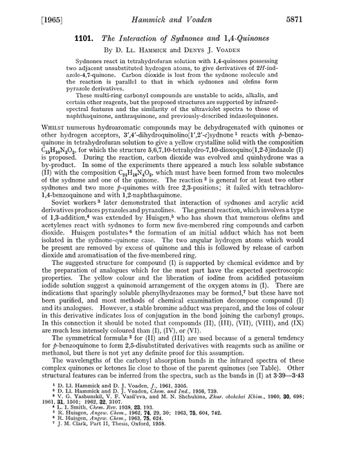 1101. The interaction of sydnones and 1,4-quinones