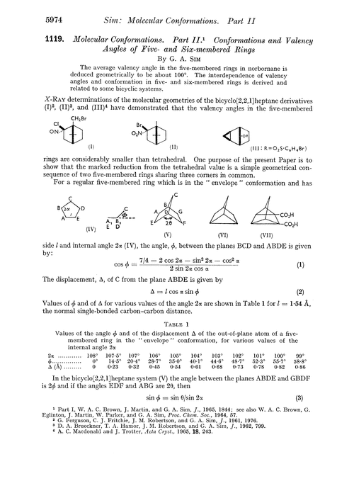 1119. Molecular conformations. Part II. Conformations and valency angles of five- and six-membered rings