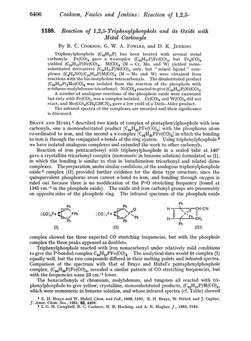 1188. Reaction of 1,2,5-triphenylphosphole and its oxide with metal carbonyls