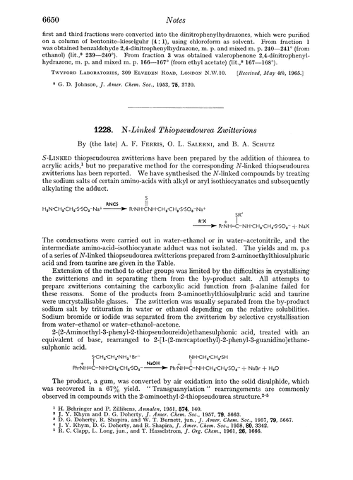 1228. N-linked thiopseudourea zwitterions