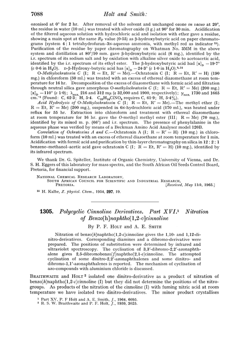 1305. Polycyclic cinnoline derivatives. Part XVI. Nitration of benzo[h]naphtho[1,2-c]cinnoline