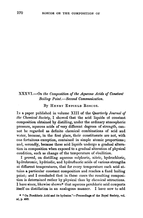 XXXVI.—On the composition of the aqueous acids of constant boiling point.—Second communication