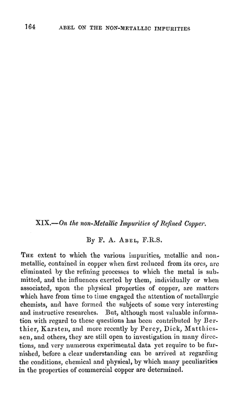 XIX.—On the non-metallic impurities of refined copper