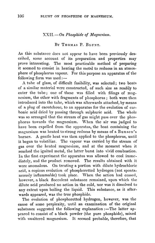 XXII.—On phosphide of magnesium