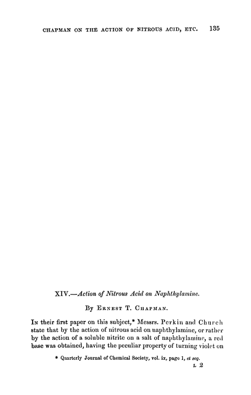 XIV.—Action of nitrous acid on naphthylamine