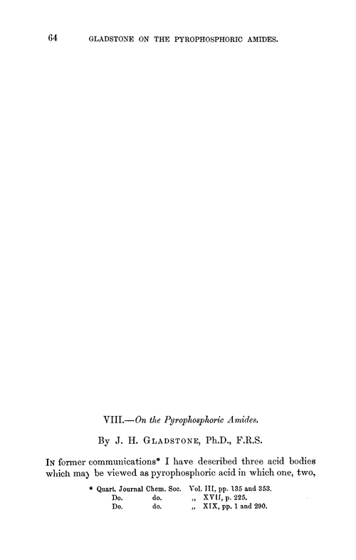 VIII.—On the pyrophosphoric amides