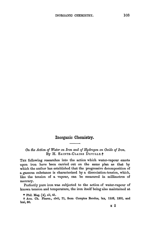 Inorganic chemistry