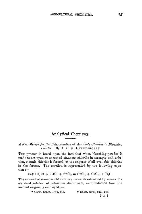 Analytical chemistry