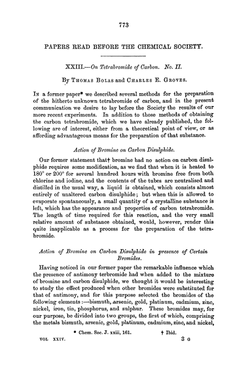 XXIII.—On tetrabromide of carbon. No. II