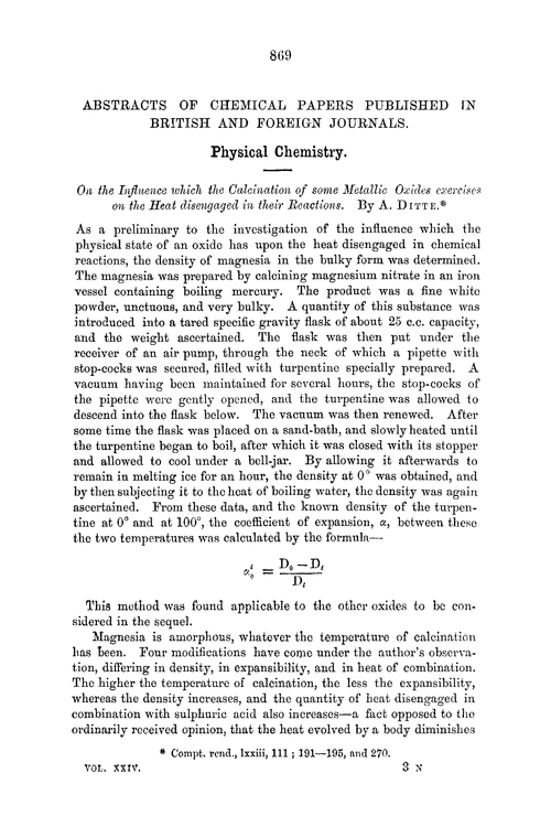 Physical chemistry