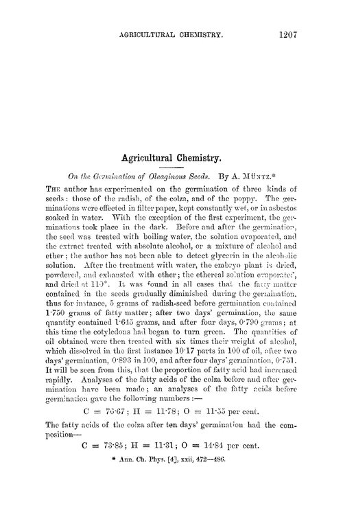 Agricultural chemistry