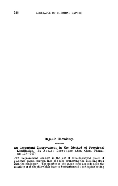 Organic chemistry