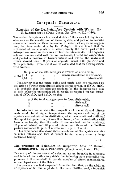 Inorganic chemistry