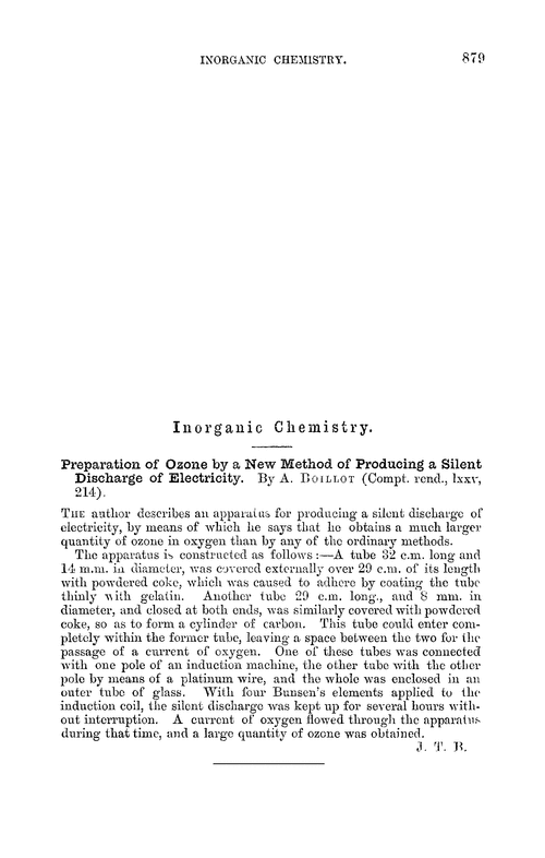 Inorganic chemistry