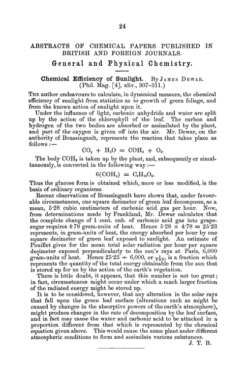 General and physical chemistry