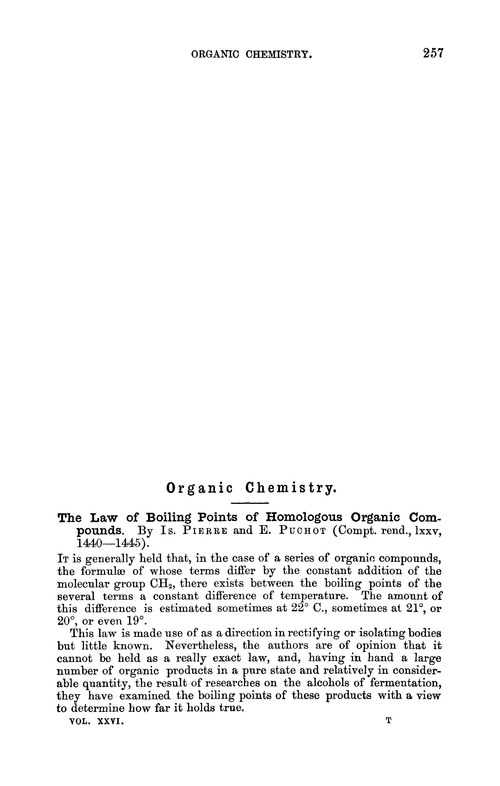Organic chemistry