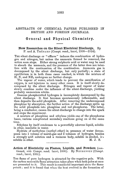 General and physical chemistry