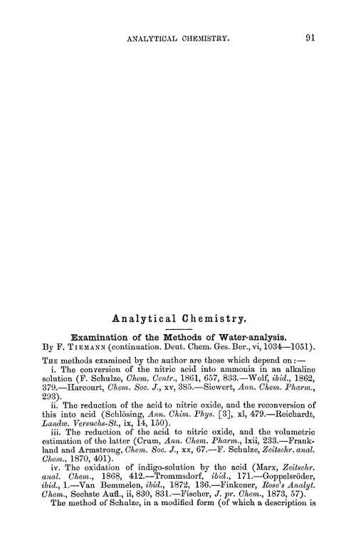 Analytical chemistry
