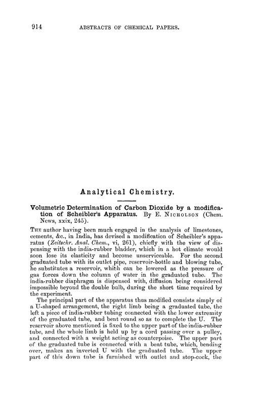 Analytical chemistry