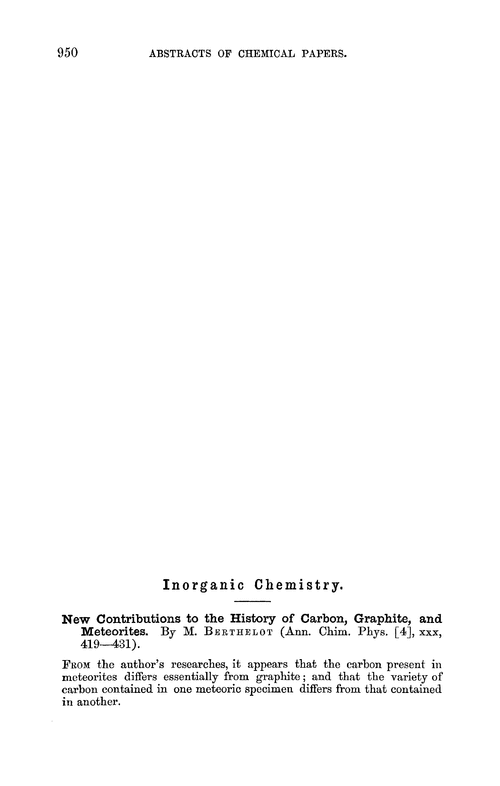 Inorganic chemistry