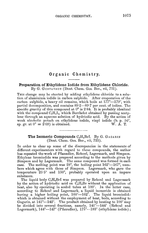 Organic chemistry