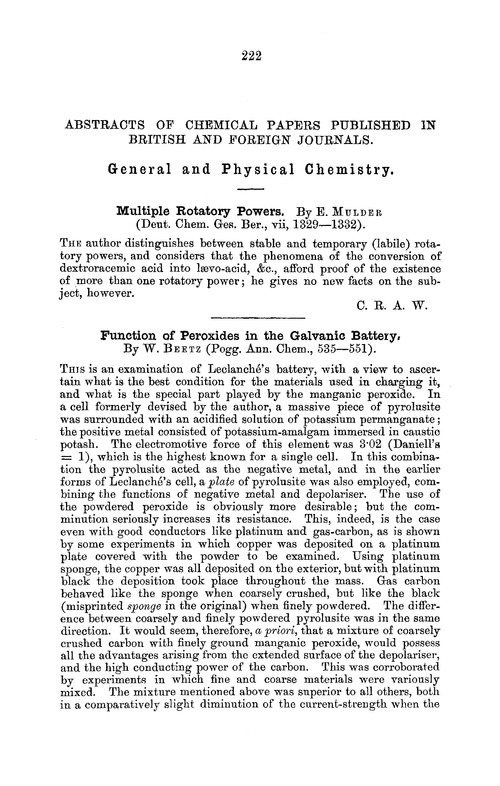 General and physical chemistry