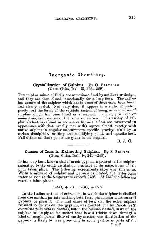 Inorganic chemistry