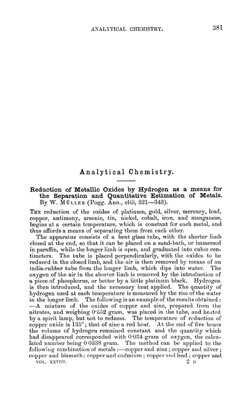 Analytical chemistry