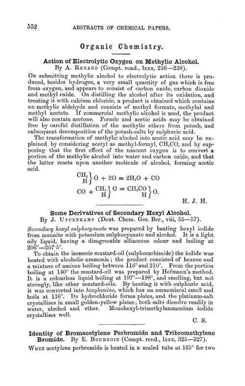 Organic chemistry