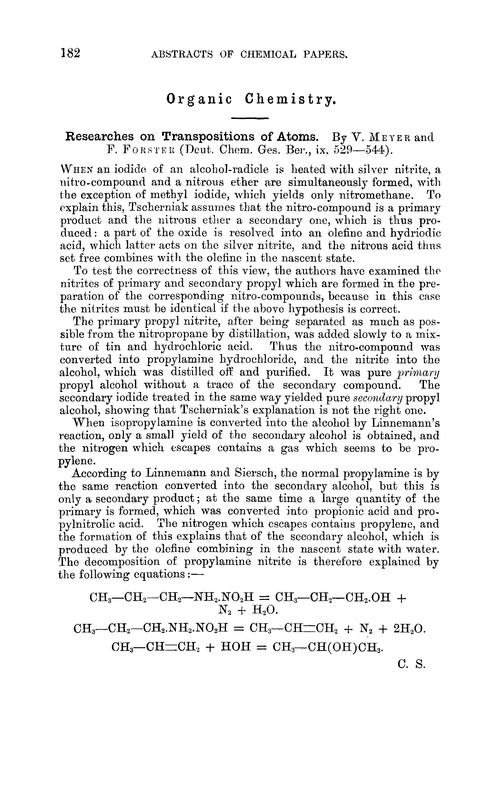 Organic chemistry Journal of the Chemical Society (RSC Publishing)