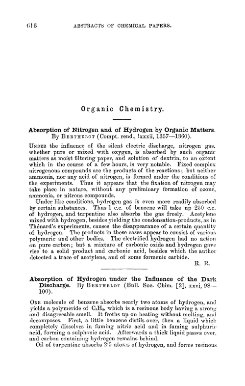 Organic chemistry
