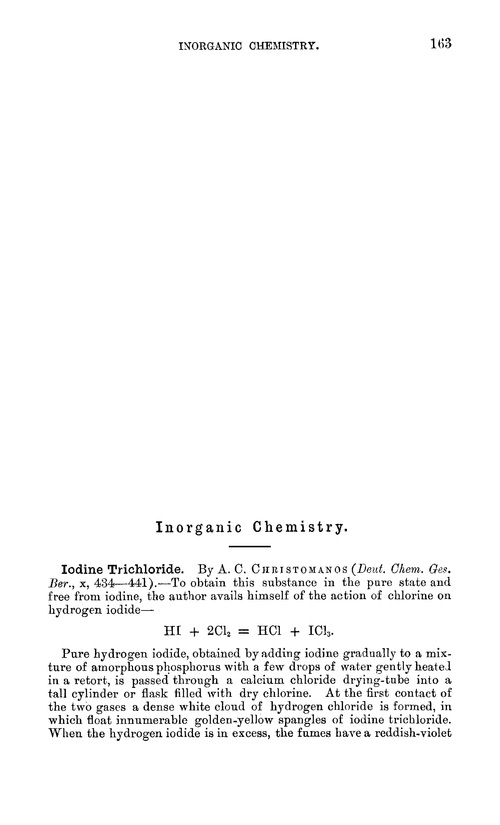 Inorganic chemistry