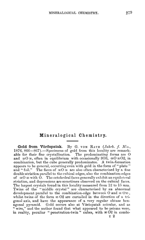 Mineralogical chemistry